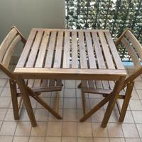 Tavolo e sedie legno da giardino nammaro ikea