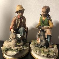 N.2 statuine ceramica Capodimonte A. Maggioni