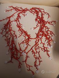 collana finto corallo