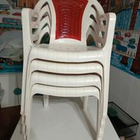 Scab poltrona Nausicaa bicolore bianco/rosso 