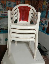 Scab poltrona Nausicaa bicolore bianco/rosso 