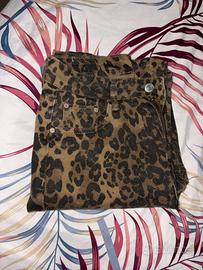 Jeans leopardati a vita alta – stampa animalier