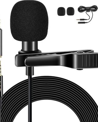 VoJoPi Microfono Lavalier Mini Microfono con Clip