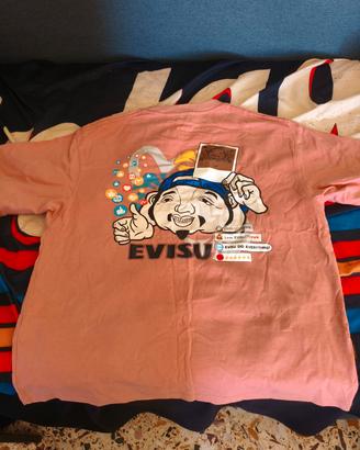 Maglietta EVISU Heritage & Co T-Shirt Rosa tgM