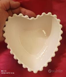 Ciotola Ceramica Bianca - CUORE  - NUOVA
