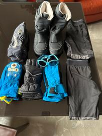 Dopo sci, guanti,leggins 3/5,pantaloni occhialini