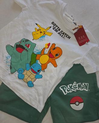 Maglia e pantaloncino pokemon