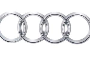 Logo Audi Anteriore Argento Silver 27.5cm Nuovo