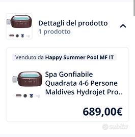 Piscina gonfibile idromassaggio