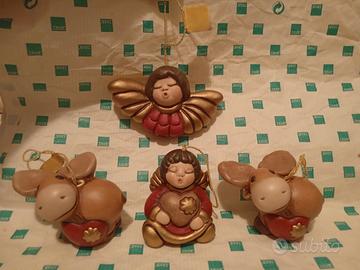 addobbo angelo rosso renna con cuore thun natale 