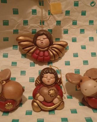 addobbo angelo rosso renna con cuore thun natale 