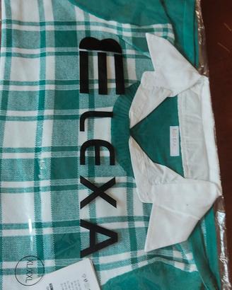 maglia donna in cotone bianca e verde 