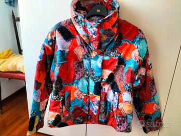 Giubbotto Love Moschino patchwork multicolore 