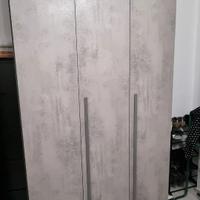 Armadio 3 Ante Design Moderno - Finitura Cemento