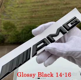 Set emblemi loghi neri Mercedes A45 AMG W176