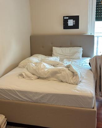 IKEA DANÄS Letto imbottito con cassetti