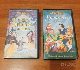 vhs biancaneve/ la bella addormentata nel bosco 