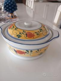 Tegame in porcellana con coperchio