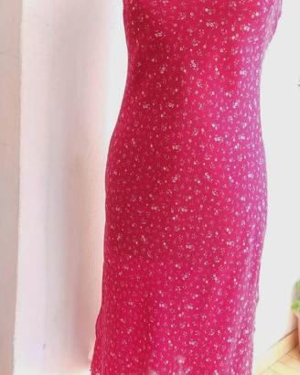 Abito rosso lungo estivo donna.