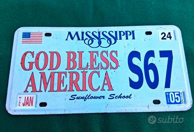 Targa vintage americana Stato del Missisippi 2005