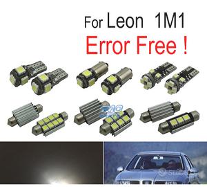 KIT 15 LAMPADE LED INTERNE PER SEAT LEON 1 M 1 99-