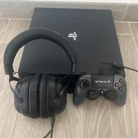 Ps4 pro 1 t + set giochi + cuffie e controller