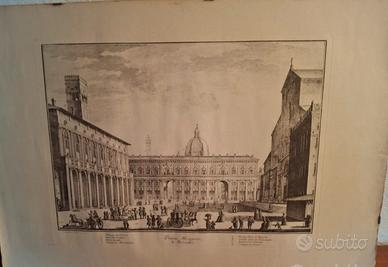 Stampa Piazza Maggiore di Bologna