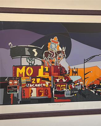 Serigrafia Ugo Nespolo "Las Vegas"