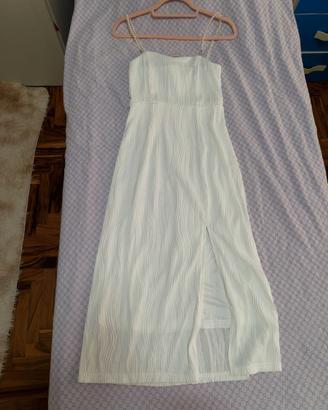 Abito lungo bianco elegante – nuovo, mai indossato