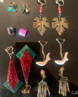 Set di gioielli - lotto 10 paia orecchini vintage