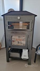 Forno a legna in acciaio  a cottura indiretta