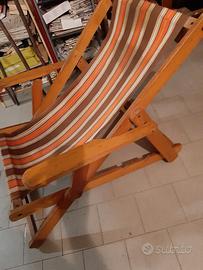 Sedia sdraio da spiaggia in legno a soli 30 euro - Giardino e Fai da te In  vendita a Torino