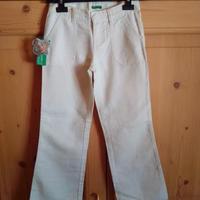 Pantaloni larghi bianco panna United Colors