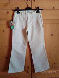 Pantaloni larghi bianco panna United Colors