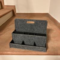 Portadocumenti feltro grigio