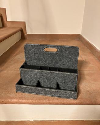 Portadocumenti feltro grigio