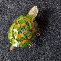 spilla argento e smalto 