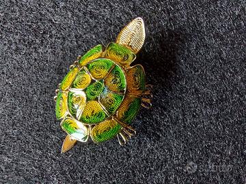 spilla argento e smalto 