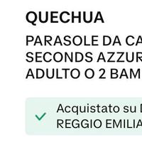 Parasole campeggio decathlon