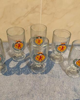 Bicchieri in vetro anni 70 Nutella Ferrero