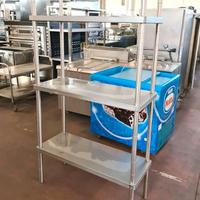 scaffalatura in acciaio inox a 3 ripiani usata