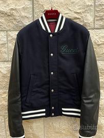 Giacca gucci Varsity in lana e pelle originale