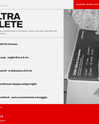 Dreame X50 Ultra Complete NUOVO sigillato -50%