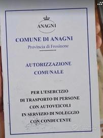 Licenza NCC regione Lazio