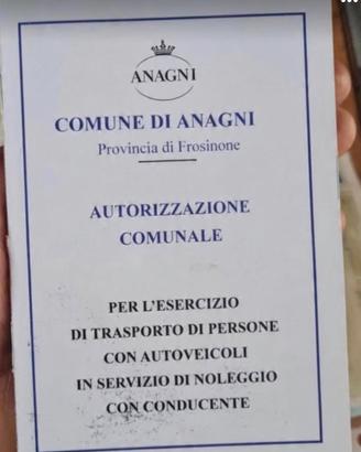 Licenza NCC regione Lazio