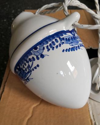 lampadario in ceramica con saliscendi