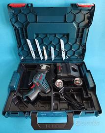 Bosch PRO GSA12V-14 NUOVO 2 Batt 3 Ah 5 Lame Extra