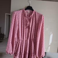 abito rosa maniche lunghe leggero