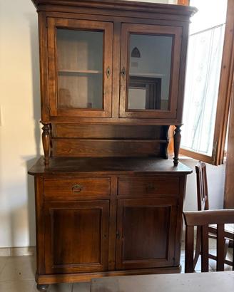 Vetrina/credenza in legno massello