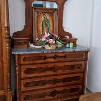 Commó fine ottocento piemontese con specchiera